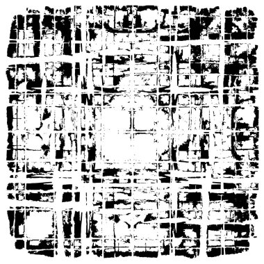 Çizik ve çatlaklarla dolu bir duvar parçası. Herhangi bir tasarım üzerine grunge illüstrasyonunu yükle. Vintage efektli soyut kumlu arkaplan