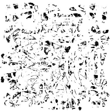 Çizik ve çatlaklarla dolu bir duvar parçası. Herhangi bir tasarım üzerine grunge illüstrasyonunu yükle. Vintage efektli soyut kumlu arkaplan