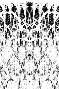 Çizik ve çatlaklarla dolu bir duvar parçası. Herhangi bir tasarım üzerine grunge illüstrasyonunu yükle. Vintage efektli soyut kumlu arkaplan