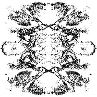 Grunge black and white pattern. Monochrome particles abstract texture. Background of cracks, scuffs, chips, stains, ink spots, lines. Dark design background surface. Gray printing element