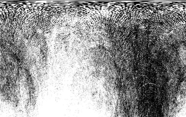 Grunge black and white pattern. Monochrome particles abstract texture. Background of cracks, scuffs, chips, stains, ink spots, lines. Dark design background surface. Gray printing element