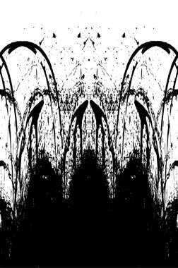 Grunge black and white pattern. Monochrome particles abstract texture. Background of cracks, scuffs, chips, stains, ink spots, lines. Dark design background surface. Gray printing element