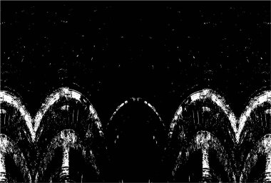 Grunge black and white pattern. Monochrome particles abstract texture. Background of cracks, scuffs, chips, stains, ink spots, lines. Dark design background surface. Gray printing element