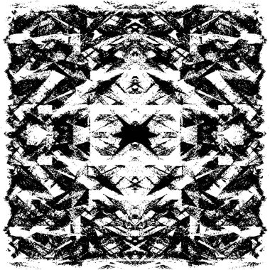 Grunge black and white pattern. Monochrome particles abstract texture. Background of cracks, scuffs, chips, stains, ink spots, lines. Dark design background surface. Gray printing element