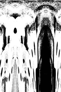 Grunge black and white pattern. Monochrome particles abstract texture. Background of cracks, scuffs, chips, stains, ink spots, lines. Dark design background surface. Gray printing element