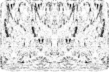 Grunge dikey olarak simetrik siyah beyaz doku. Tek renkli yıpranmış kaplama deseni. 