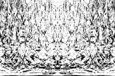 Grunge black and white pattern. Monochrome particles abstract texture. Background of cracks, scuffs, chips, stains, ink spots, lines. Dark design background surface. Gray printing element