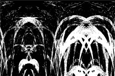 Grunge black and white pattern. Monochrome particles abstract texture. Background of cracks, scuffs, chips, stains, ink spots, lines. Dark design background surface. Gray printing element