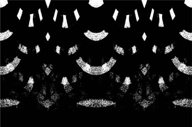 Grunge black and white pattern. Monochrome particles abstract texture. Background of cracks, scuffs, chips, stains, ink spots, lines. Dark design background surface. Gray printing element