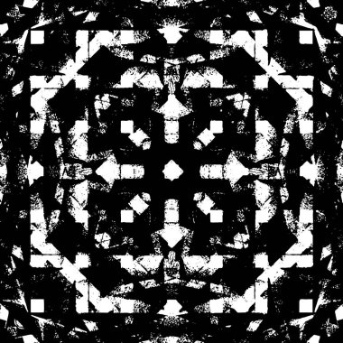 Grunge black and white pattern. Monochrome particles abstract texture. Background of cracks, scuffs, chips, stains, ink spots, lines. Dark design background surface. Gray printing element