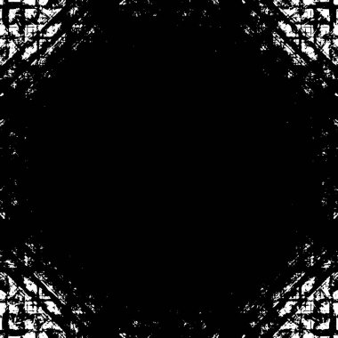 Grunge black and white pattern. Monochrome particles abstract texture. Background of cracks, scuffs, chips, stains, ink spots, lines. Dark design background surface. Gray printing element
