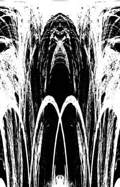 Grunge black and white pattern. Monochrome particles abstract texture. Background of cracks, scuffs, chips, stains, ink spots, lines. Dark design background surface. Gray printing element