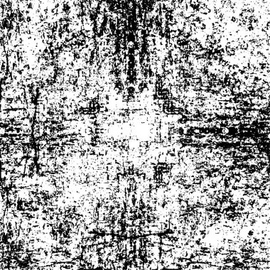 Grunge black and white pattern. Monochrome particles abstract texture. Background of cracks, scuffs, chips, stains, ink spots, lines. Dark design background surface. Gray printing element