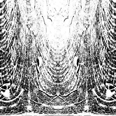 Grunge black and white pattern. Monochrome particles abstract texture. Background of cracks, scuffs, chips, stains, ink spots, lines. Dark design background surface. Gray printing element