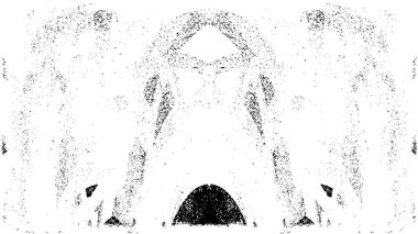 Grunge black and white pattern. Monochrome particles abstract texture. Background of cracks, scuffs, chips, stains, ink spots, lines. Dark design background surface. Gray printing element