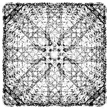 Grunge black and white pattern. Monochrome particles abstract texture. Background of cracks, scuffs, chips, stains, ink spots, lines. Dark design background surface. Gray printing element