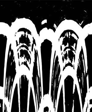 Grunge black and white pattern. Monochrome particles abstract texture. Background of cracks, scuffs, chips, stains, ink spots, lines. Dark design background surface. Gray printing element