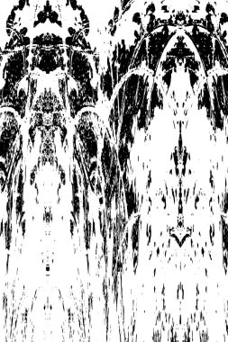 Grunge black and white pattern. Monochrome particles abstract texture. Background of cracks, scuffs, chips, stains, ink spots, lines. Dark design background surface. Gray printing element