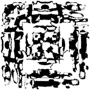 Grunge black and white pattern. Monochrome particles abstract texture. Background of cracks, scuffs, chips, stains, ink spots, lines. Dark design background surface. Gray printing element