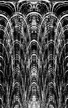 Grunge black and white pattern. Monochrome particles abstract texture. Background of cracks, scuffs, chips, stains, ink spots, lines. Dark design background surface. Gray printing element