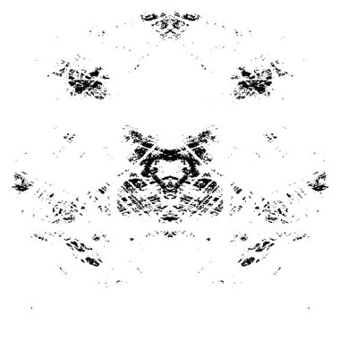 Grunge black and white pattern. Monochrome particles abstract texture. Background of cracks, scuffs, chips, stains, ink spots, lines. Dark design background surface. Gray printing element