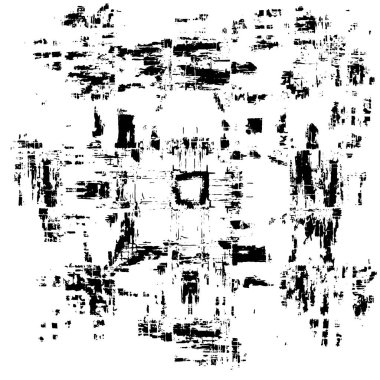 Grunge black and white pattern. Monochrome particles abstract texture. Background of cracks, scuffs, chips, stains, ink spots, lines. Dark design background surface. Gray printing element