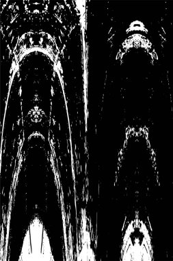 Grunge black and white pattern. Monochrome particles abstract texture. Background of cracks, scuffs, chips, stains, ink spots, lines. Dark design background surface. Gray printing element