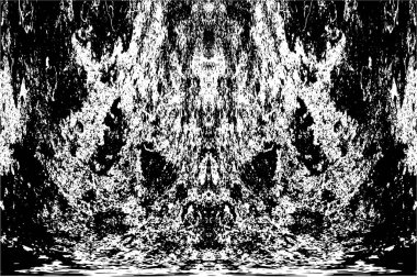 Grunge black and white pattern. Monochrome particles abstract texture. Background of cracks, scuffs, chips, stains, ink spots, lines. Dark design background surface. Gray printing element