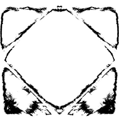 Vektör grunge dokusu. Siyah beyaz arka plan. Soyut monokrom resim koyu tonlarda solmuş bir efekt içerir