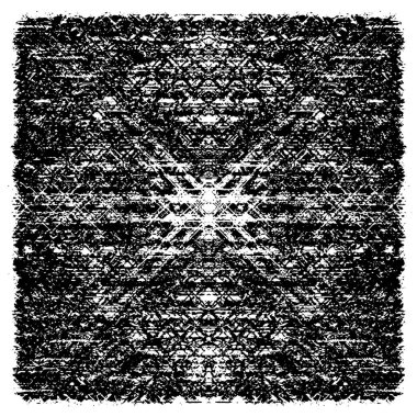 Vektör grunge dokusu. Siyah beyaz arka plan. Soyut monokrom resim koyu tonlarda solmuş bir efekt içerir