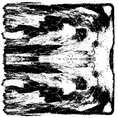 Vektör grunge dokusu. Siyah beyaz arka plan. Soyut monokrom resim koyu tonlarda solmuş bir efekt içerir