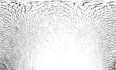 Vektör grunge dokusu. Siyah beyaz arka plan. Soyut monokrom resim koyu tonlarda solmuş bir efekt içerir