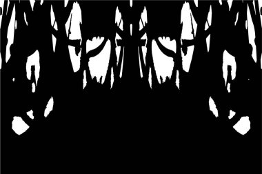 Vektör grunge dokusu. Siyah beyaz arka plan. Soyut monokrom resim koyu tonlarda solmuş bir efekt içerir