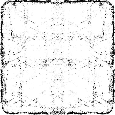 Vektör grunge dokusu. Siyah beyaz arka plan. Soyut monokrom resim koyu tonlarda solmuş bir efekt içerir
