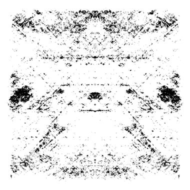 Vektör grunge dokusu. Siyah beyaz arka plan. Soyut monokrom resim koyu tonlarda solmuş bir efekt içerir