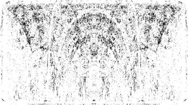 Vektör grunge dokusu. Siyah beyaz arka plan. Soyut monokrom resim koyu tonlarda solmuş bir efekt içerir