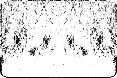 Grunge dikey olarak simetrik siyah beyaz doku. Tek renkli yıpranmış kaplama deseni. 
