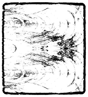 Vektör grunge dokusu. Siyah beyaz arka plan. Soyut monokrom resim koyu tonlarda solmuş bir efekt içerir