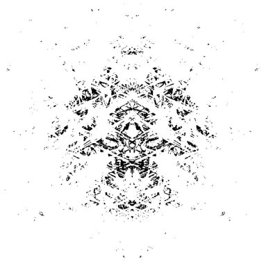 Vektör grunge dokusu. Siyah beyaz arka plan. Soyut monokrom resim koyu tonlarda solmuş bir efekt içerir