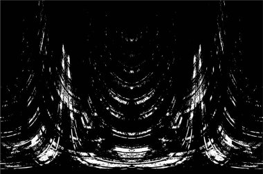 Vektör grunge dokusu. Siyah beyaz arka plan. Soyut monokrom resim koyu tonlarda solmuş bir efekt içerir