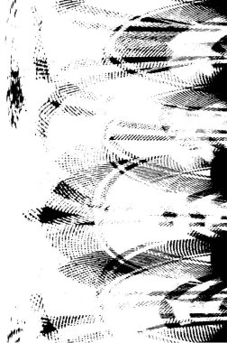 Vektör grunge dokusu. Siyah beyaz arka plan. Soyut monokrom resim koyu tonlarda solmuş bir efekt içerir