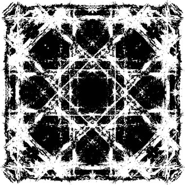 Vektör grunge dokusu. Siyah beyaz arka plan. Soyut monokrom resim koyu tonlarda solmuş bir efekt içerir