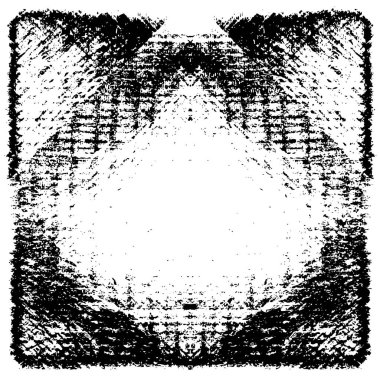 Vektör grunge dokusu. Siyah beyaz arka plan. Soyut monokrom resim koyu tonlarda solmuş bir efekt içerir