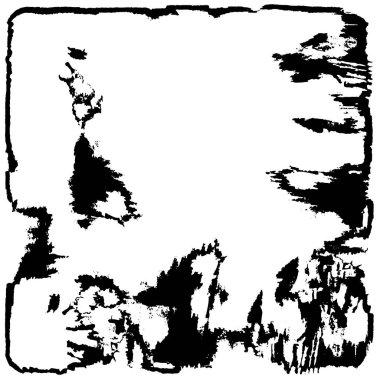 Vektör grunge dokusu. Siyah beyaz arka plan. Soyut monokrom resim koyu tonlarda solmuş bir efekt içerir