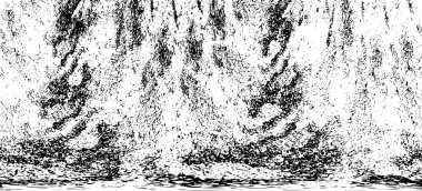 Vektör grunge dokusu. Siyah beyaz arka plan. Soyut monokrom resim koyu tonlarda solmuş bir efekt içerir