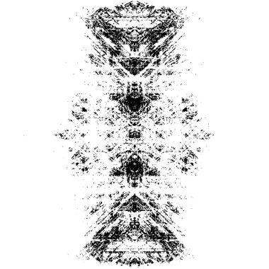 Vektör grunge dokusu. Siyah beyaz arka plan. Soyut monokrom resim koyu tonlarda solmuş bir efekt içerir