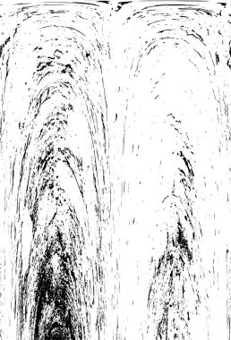 Vektör grunge dokusu. Siyah beyaz arka plan. Soyut monokrom resim koyu tonlarda solmuş bir efekt içerir