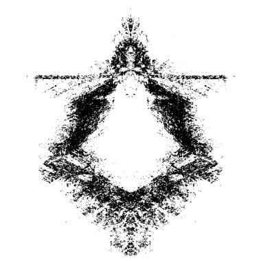 Vektör grunge dokusu. Siyah beyaz arka plan. Soyut monokrom resim koyu tonlarda solmuş bir efekt içerir