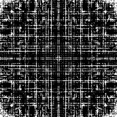 Vektör grunge dokusu. Siyah beyaz arka plan. Soyut monokrom resim koyu tonlarda solmuş bir efekt içerir