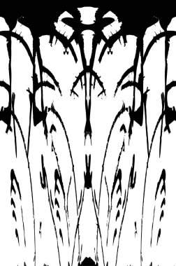 Vektör grunge dokusu. Siyah beyaz arka plan. Soyut monokrom resim koyu tonlarda solmuş bir efekt içerir